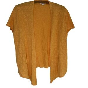 Eileen Fisher Mustard Short-Sleeve Cardigan